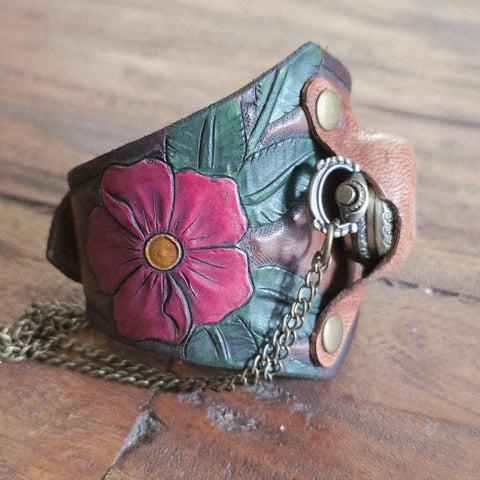 Bracelet-montre "Fleur de capucine"