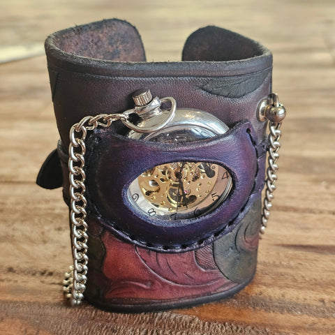 Bracelet Montre Steampunk. steampunk médiéval fait main | Atelier AnJo