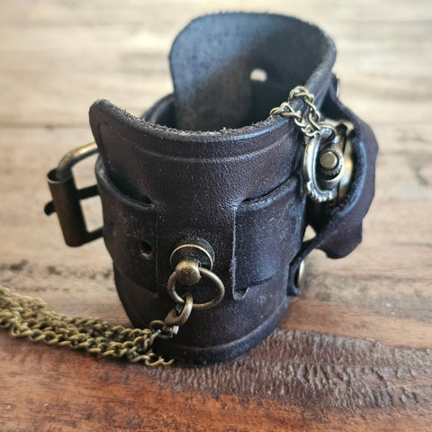 Bracelet montre steampunk steampunk médiéval fait main | Atelier AnJo