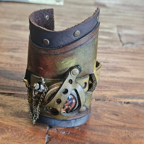 Bracelet montre steampunk steampunk médiéval fait main | Atelier AnJo