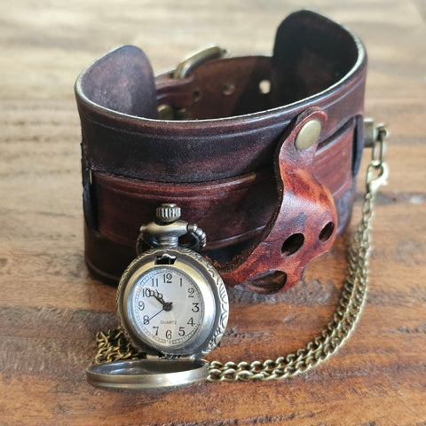 Bracelet montre steampunk steampunk médiéval fait main | Atelier AnJo