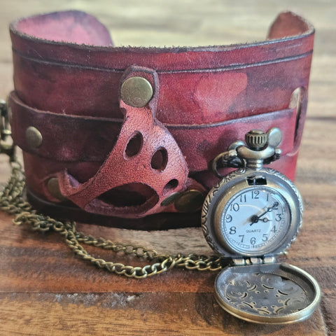 Bracelet montre steampunk steampunk médiéval fait main | Atelier AnJo