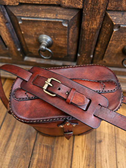 Sac en cuir steampunk fait main – Sacoche artisanale médiévale