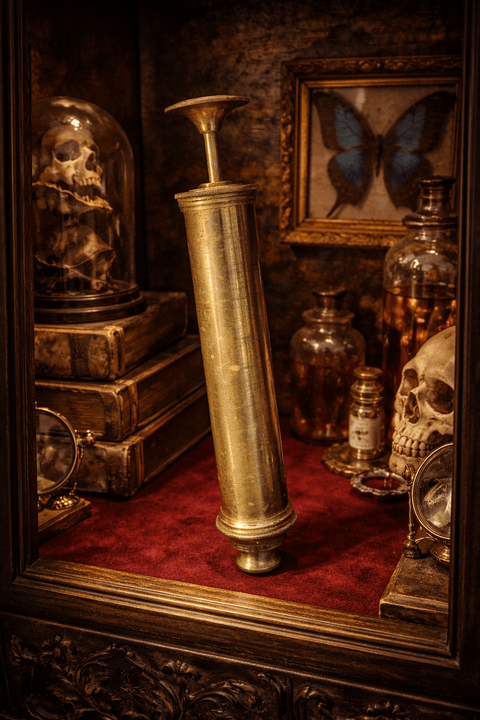 Ancienne seringue / pompe en laiton – Fin XIXe / début XXe siècle steampunk médiéval fait main | Atelier AnJo