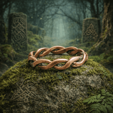 Bague Celtique Viking en Cuivre Torsadé – Taille 19,5 steampunk médiéval fait main | Atelier AnJo