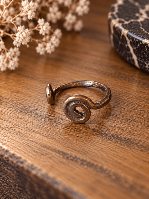 Bague « Écho » – Taille 56 steampunk médiéval fait main | Atelier AnJo