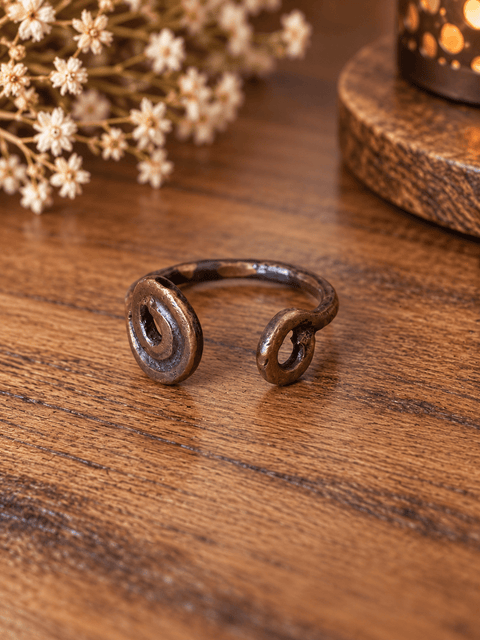 Bague « Écho » – Taille 56 steampunk médiéval fait main | Atelier AnJo
