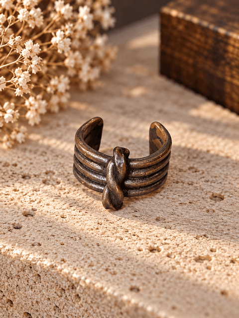 Bague « L’Attache » – Taille 50 steampunk médiéval fait main | Atelier AnJo