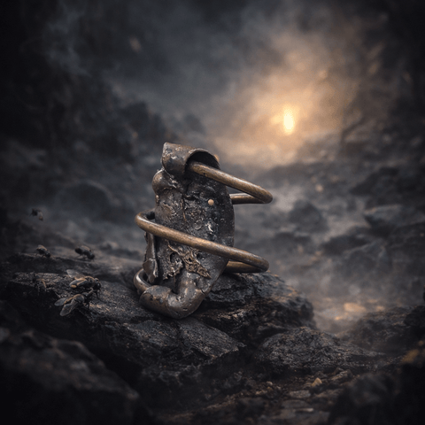 Bague Mystique Celtique – Cuivre et Laiton Forgés – Taille 15,5 steampunk médiéval fait main | Atelier AnJo