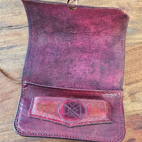 Blague à tabac personnalisée en cuir véritable – fait main, steampunk médiéval fait main | Atelier AnJo