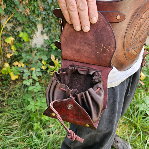 Bourse d’alchimiste steampunk médiéval fait main | Atelier AnJo