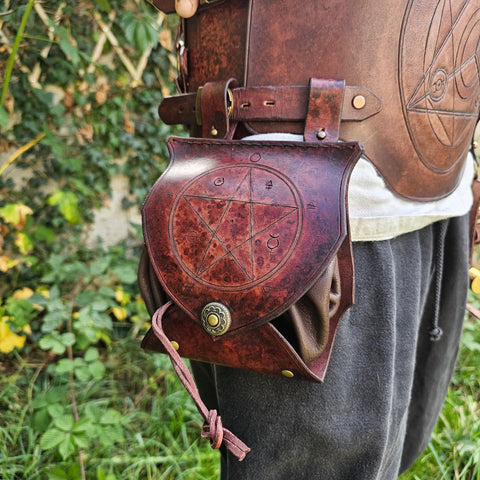 Bourse d’alchimiste steampunk médiéval fait main | Atelier AnJo