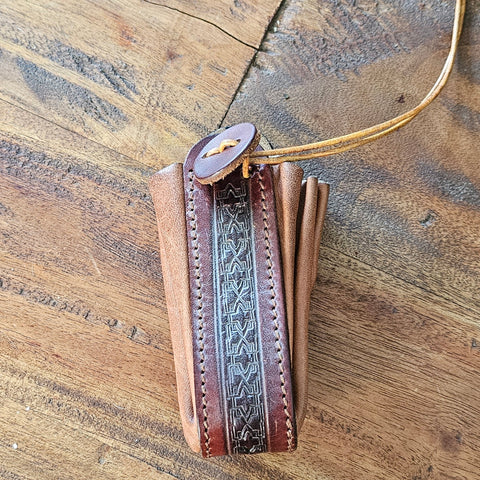 Bourse médiéval en cuir artisanal - accessoire GN & Médiéval steampunk médiéval fait main | Atelier AnJo