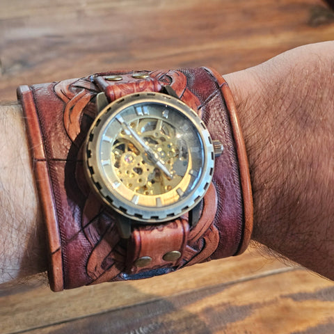 Bracelet Montre Steampunk Nœud Celtique. steampunk médiéval fait main | Atelier AnJo