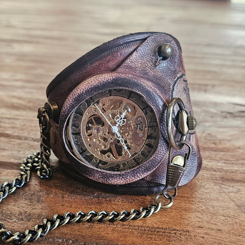 Bracelet montre steampunk pirate steampunk médiéval fait main | Atelier AnJo