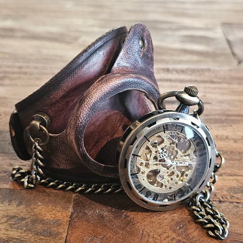 Bracelet montre steampunk pirate steampunk médiéval fait main | Atelier AnJo