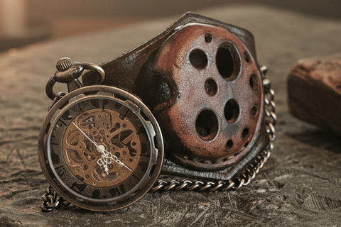 Bracelet montre steampunk steampunk médiéval fait main | Atelier AnJo