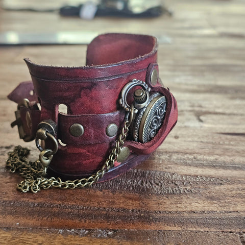 Bracelet montre steampunk steampunk médiéval fait main | Atelier AnJo