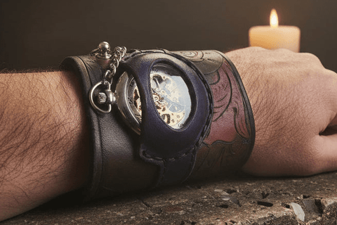 Bracelet Montre Steampunk. steampunk médiéval fait main | Atelier AnJo