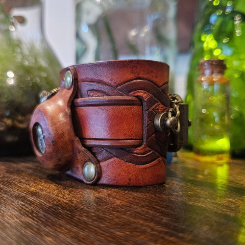 Bracelet montre steampunk steampunk médiéval fait main | Atelier AnJo