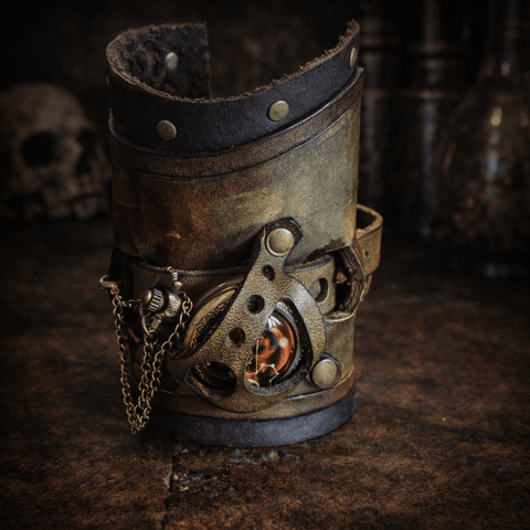 Bracelet montre steampunk steampunk médiéval fait main | Atelier AnJo