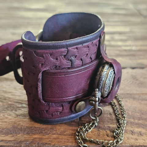 Bracelet montre steampunk steampunk médiéval fait main | Atelier AnJo