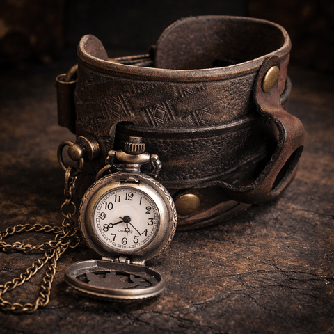 Bracelet montre steampunk steampunk médiéval fait main | Atelier AnJo