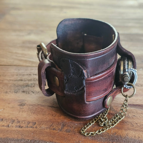 Bracelet montre steampunk steampunk médiéval fait main | Atelier AnJo