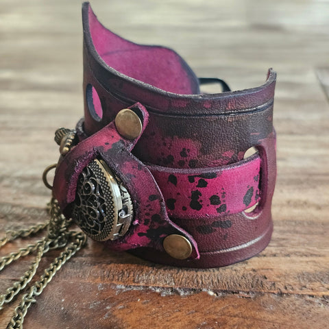Bracelet montre steampunk steampunk médiéval fait main | Atelier AnJo