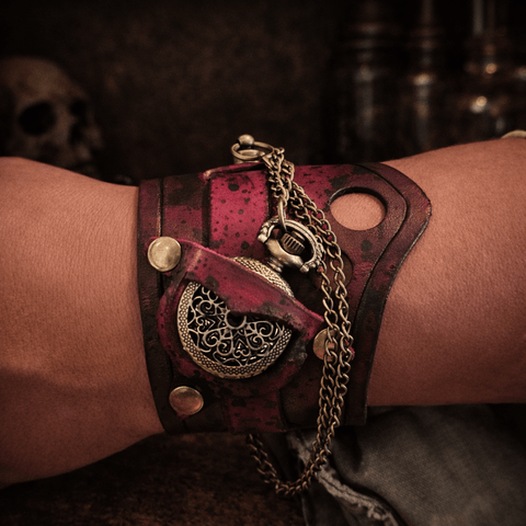 Bracelet montre steampunk steampunk médiéval fait main | Atelier AnJo