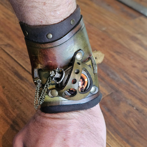 Bracelet montre steampunk steampunk médiéval fait main | Atelier AnJo
