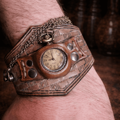 Bracelet montre steampunk steampunk médiéval fait main | Atelier AnJo