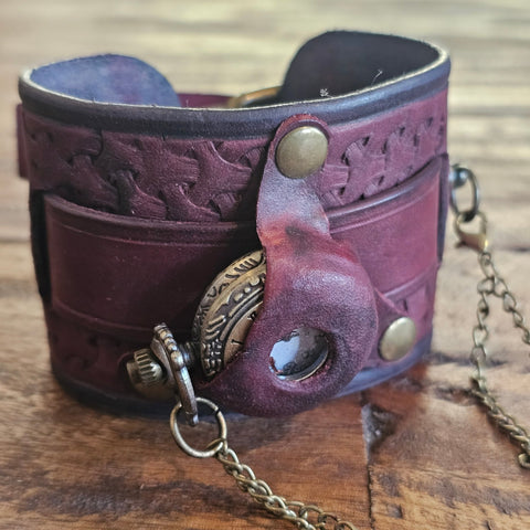 Bracelet montre steampunk steampunk médiéval fait main | Atelier AnJo
