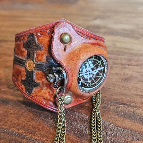 Bracelet montre steampunk steampunk médiéval fait main | Atelier AnJo