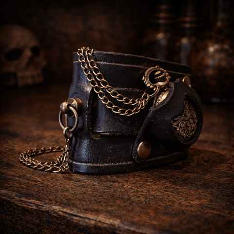 Bracelet montre steampunk steampunk médiéval fait main | Atelier AnJo