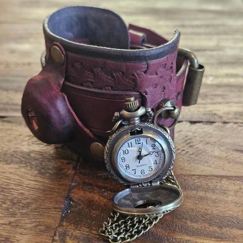 Bracelet montre steampunk steampunk médiéval fait main | Atelier AnJo