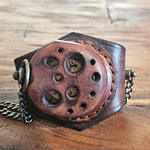 Bracelet montre steampunk steampunk médiéval fait main | Atelier AnJo