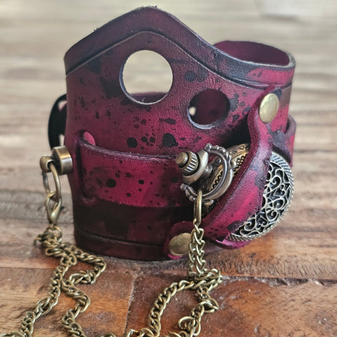 Bracelet montre steampunk steampunk médiéval fait main | Atelier AnJo