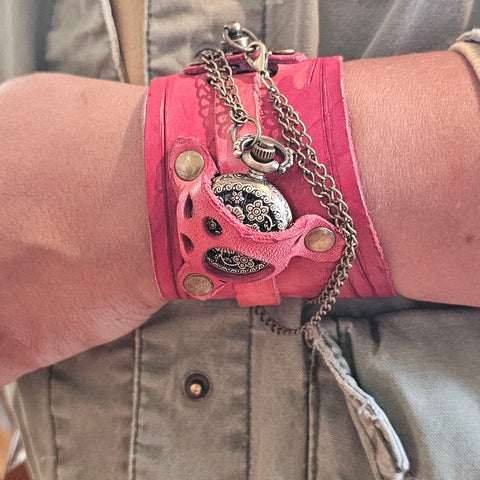 Bracelet - montre – Style steampunk steampunk médiéval fait main | Atelier AnJo