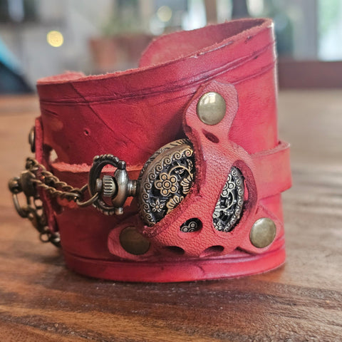 Bracelet - montre – Style steampunk steampunk médiéval fait main | Atelier AnJo