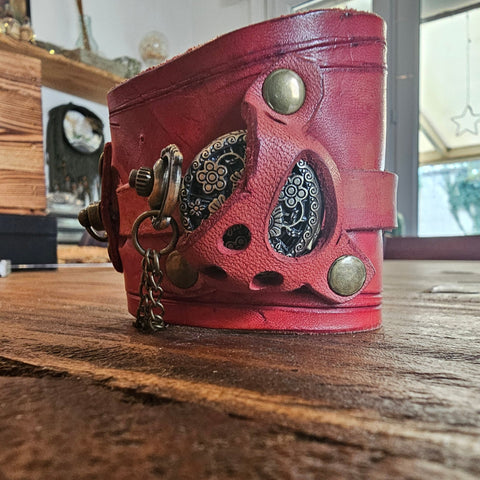 Bracelet - montre – Style steampunk steampunk médiéval fait main | Atelier AnJo