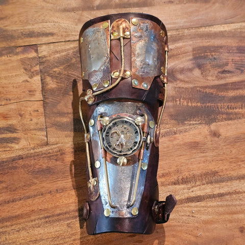 Brassard steampunk avec montre steampunk médiéval fait main | Atelier AnJo