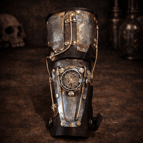 Brassard steampunk avec montre steampunk médiéval fait main | Atelier AnJo