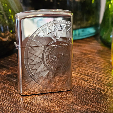 Briquet à essence Rose des Vents – Gravure ancienne steampunk médiéval fait main | Atelier AnJo