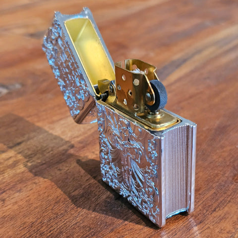 Briquet bible argenté steampunk médiéval fait main | Atelier AnJo