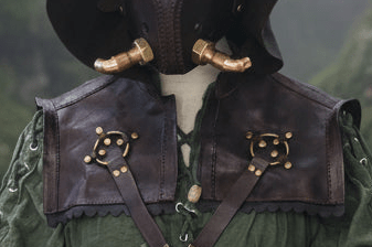 Capuchon en cuir – Steampunk & post - apocalyptique steampunk médiéval fait main | Atelier AnJo