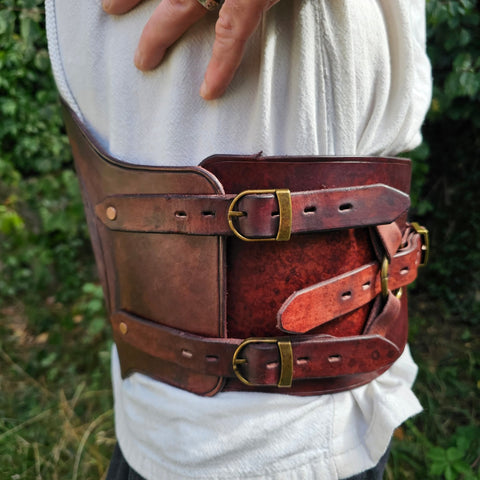 Ceinture d’alchimiste steampunk médiéval fait main | Atelier AnJo