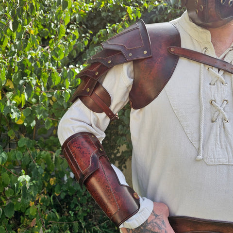 Epauliere, paultron steampunk médiéval fait main | Atelier AnJo