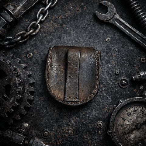 Étui à montre à gousset en cuir – Steampunk motard steampunk médiéval fait main | Atelier AnJo