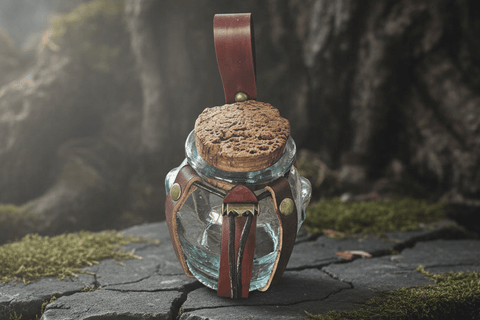 Flacon d’alchimiste steampunk & pirate – accessoire GN steampunk médiéval fait main | Atelier AnJo